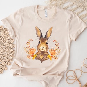 Fall Rabbit Shirt, Cute Fall Sweatshirt, Bunny Lover Tee, Halloween Pumpkin Latte Drink Cup, Bunny Pumpkin Spice Shirt, Thanksgiving Shirt