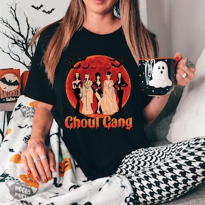 Ghoul Gang Villains Squad  Shirt, Elvira Morticia Vampira Lily T-Shirt, Goth Queens Shirt, Halloween Gift, Halloween Horror Vintage Shirts