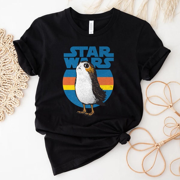 Star Wars Vintage Porg Tshirt, Star Wars, Star Wars Shirt, Disney Star Wars Shirt, Mandalorian,Mandalorian Shirt