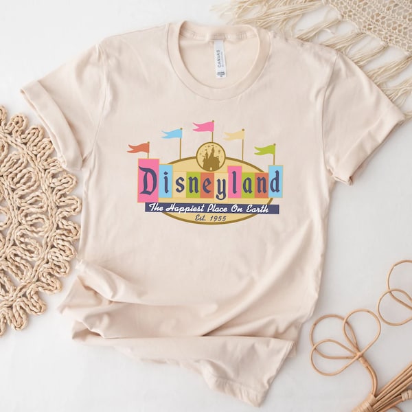 Disneyland Est 1955  Shirt, Vintage Disneyland Shirt, Disneyland 1955 Shirt, Retro Disney Shirts, Retro Disney Shirt