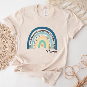 Teacher Shirt, Teacher Gift Ideas, Custom Rainbow Shirt, Back to School, Personalized Rainbow Teacher Shirt, Kindergarten Shirt
