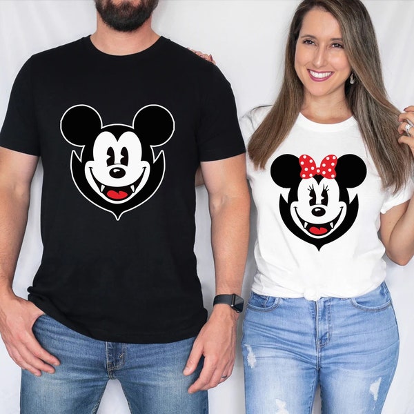 Mickey and Minnie vampires Couple Shirt, Disney Halloween, Magic Kingdom, Vampire shirt, Couple Shirt,  Kids Halloween Shirt