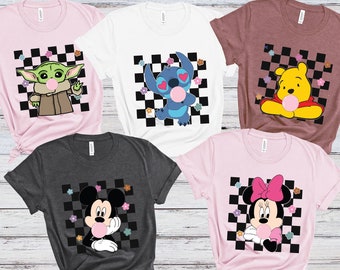 Camisa de Pascua de personajes de Disney, camisa a juego de Pascua de Mickey y amigos, camisa de Pascua feliz de personajes de Disney, Pascua familiar de Disney