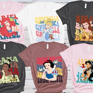 Disney Princess Shirt, Disney Princess Shirt, Disney Character Shirt, Disney Trip Shirt, Disney Belle, Cinderella, Jasmine, Rapunzel