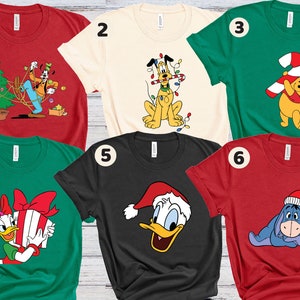Disney Character Christmas Shirt, Family Christmas Matching shirt, Christmas Party Shirt, Christmas Group Shirt, Christmas Custom Shirt