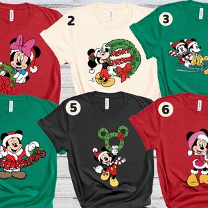 Disney Character Christmas Shirt, Family Christmas Matching shirt, Christmas Party Shirt, Christmas Group Shirt, Christmas Custom Shirt
