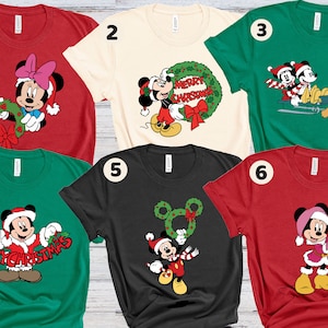 Disney Character Christmas Shirt, Family Christmas Matching shirt, Christmas Party Shirt, Christmas Group Shirt, Christmas Custom Shirt