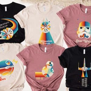 Disney Colored Star Wars Shirt, May The Fourth Be With You, Star Wars Character Shirt, Star War Sweatshirt, Trooper Shirt, Millennium Falcon