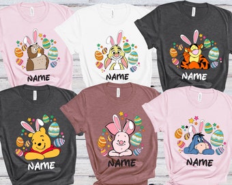 Disney Winnie The Pooh Easter Shirt, Easter Pooh Bear Shirt, Disney Tigger Easter Shirt, Disney Piglet Easter Shirt, Disney Eeyore Easter