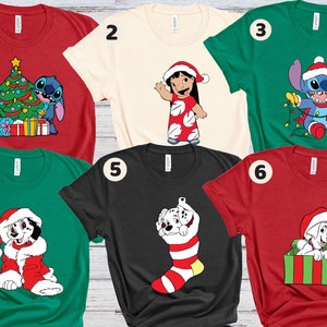 Disney Character Christmas Shirt, Family Christmas Matching shirt, Christmas Party Shirt, Christmas Group Shirt, Christmas Custom Shirt