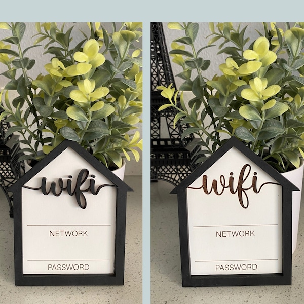 Wifi Password Sign, Network & Password, Wireless Internet Display Sign, Personalized Wifi Network, Wifi Display Sign, Dry Erase Wifi Sign