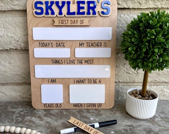 First Day of School Sign | Last Day of School Sign | First and Last Day of School Prop | Interchangeable School Sign Reusable Back to School