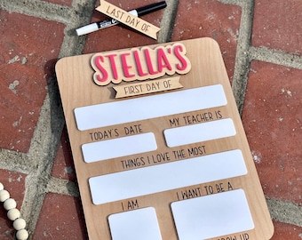 First Day of School Sign | Last Day of School Sign | First and Last Day of School Prop | Interchangeable School Sign Reusable Back to School