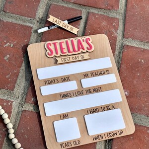 First Day of School Sign | Last Day of School Sign | First and Last Day of School Prop | Interchangeable School Sign Reusable Back to School