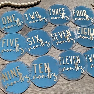 Baby Milestone, Hello World, Baby Announcement, Acrylic Custom Baby Discs, Infant Month Markers, Baby Milestone Acrylic Disc, Newborn Photo