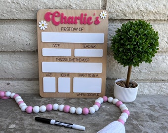 First Day of School Sign, 1st Day of School Sign, First Day of School Board, Reusable Back to School Sign, Personalized Back to School Sign