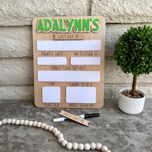 First Day of School Sign | Last Day of School Sign | First and Last Day of School Prop | Interchangeable School Sign Reusable Back to School