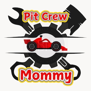 Aniversário da equipe de pit de corrida PNG, camisetas de carros de corrida da equipe de pit, aniversário de meninos, downloads de PNG transparentes, design de feliz aniversário, equipe de pit de mamãe