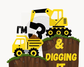 Kids I'm This Many Excavators Old T Shirt 3 Years Third Birthday Kids I'm This Many Excavators Old T Shirt 3 Years Third Birthday