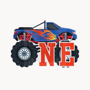 Monstertruck EINS 1.Geburtstag einladen, Jungen 1.Geburtstag, LKW-Geburtstag, EIN Monstertruck, LKW eins, 1.Geburtstag einladen, Monstertruck
