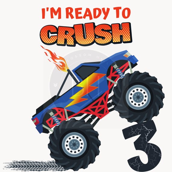 Kids Im Ready To Crush 3 Monster Truck 3rd Birthday Shirt Boys Kids Im Ready To Crush 3 Monster Truck 3rd Birthday Shirt Boys