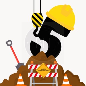 5e anniversaire de garçon sur le thème de la construction, 5e anniversaire sale, Conception Construction 5, Conception de chemise pour 5e anniversaire de garçon, Anniversaire sur le thème de la construction