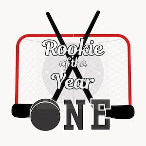 Rookie of the Year Hockey 1st Birthday Invitation (PNG File)