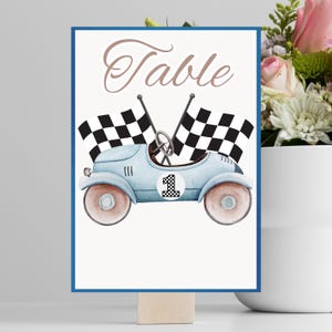 Numeri di tavolo Fast ONE Numeri di tavolo stampabili 1-20 Baby Shower Compleanno Numero di tavolo Segno 5x7 NON modificabile, Fast One Compleanno, Racing