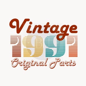 1991 Birthday Vintage Retro Design (SVG/PNG)