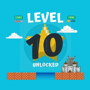 Level 10 entsperrt Geburtstag SVG, 10. Geburtstag Gamer SVG, 10 Jahre alt Geburtstag Shirt, Kind svg, Videospiel Level 10 PNG, Geburtstag Clipart