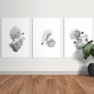 Watercolor Abstract Wall Art, Set of 3, Wall Decor, Modern, Minimalist, Living room, Bedroom, Printable Digital Instant Download image 6