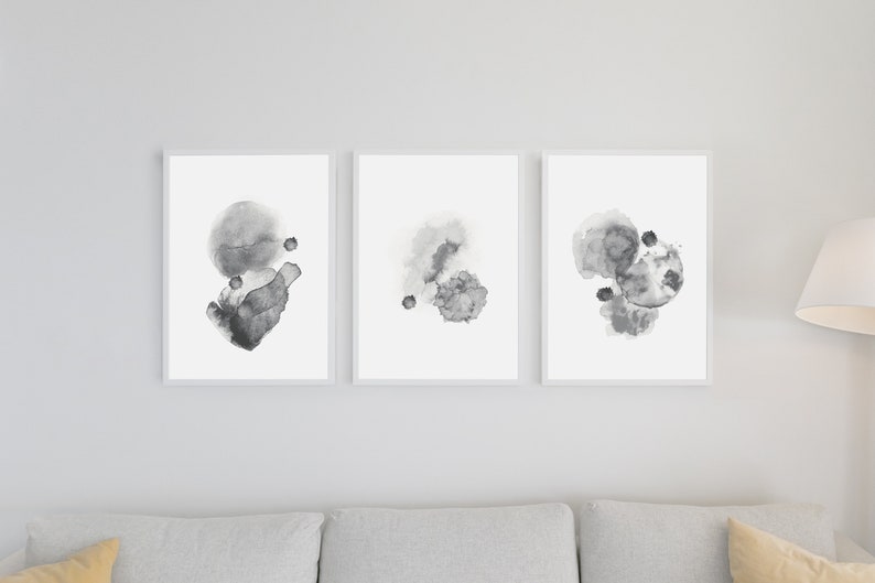 Watercolor Abstract Wall Art, Set of 3, Wall Decor, Modern, Minimalist, Living room, Bedroom, Printable Digital Instant Download image 8