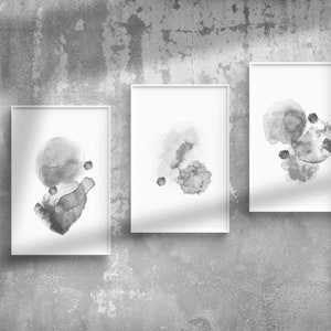 Watercolor Abstract Wall Art, Set of 3, Wall Decor, Modern, Minimalist, Living room, Bedroom, Printable Digital Instant Download image 7