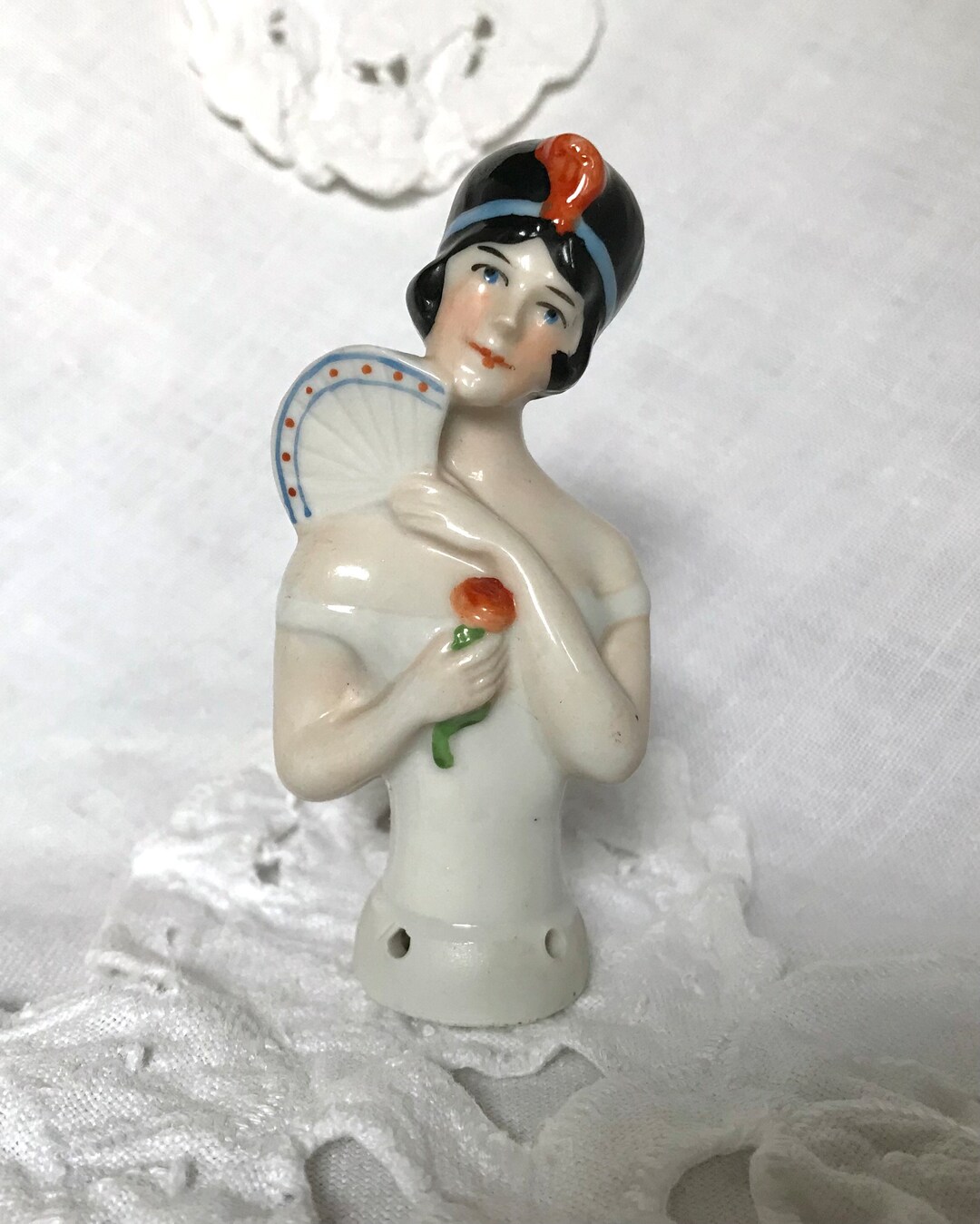 Antique German Pincushion Half Doll Etsy