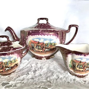 Vintage Gray's Pottery Dicken's Days Tea Set