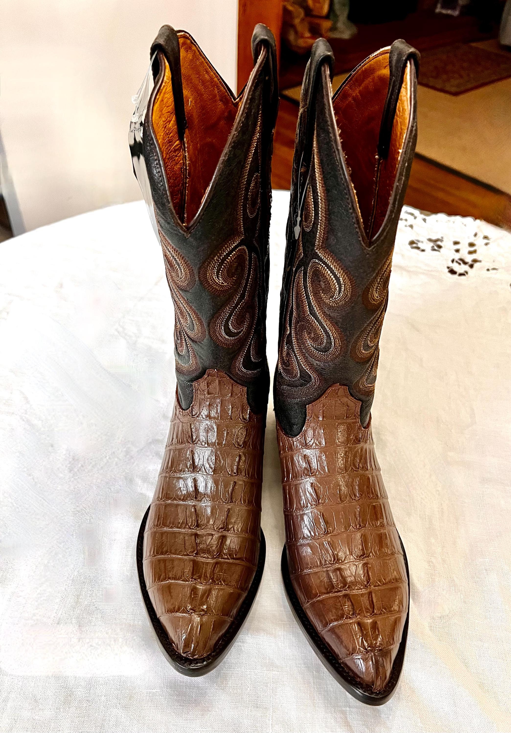 Sedona west exotic cowboy boots. Step into style with the lusciously rich El Rancho Black  main image 2