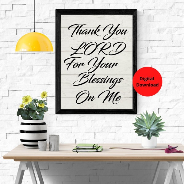 Thank You Lord for Your Blessings on Me - Etsy