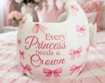 Calcomanías de banda de moño de princesa coqueta: pegatinas para casco craneal de bebé