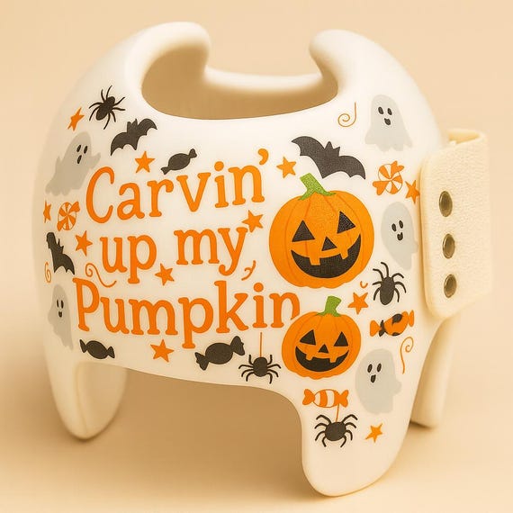 Halloween Pumpkin Doc Band Decals, Baby Cranial Helmet Stickers