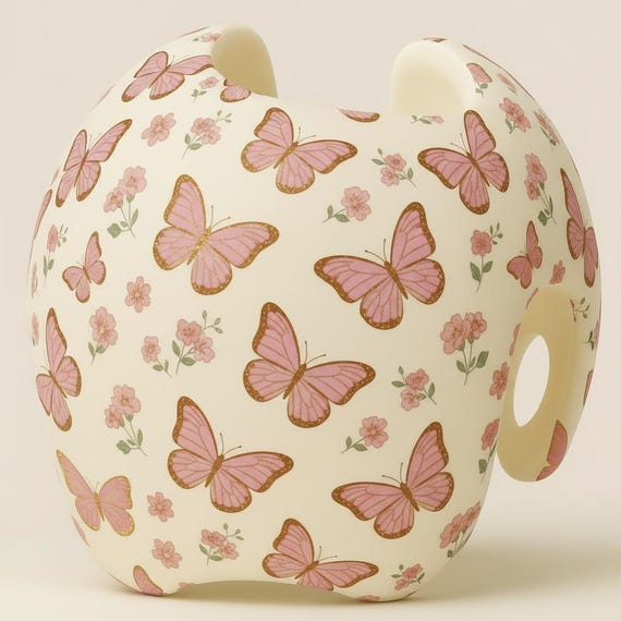 Butterflies and Flowers Doc Band Decals: Waterproof Vinyl Stickers for Baby Cranial Helmet