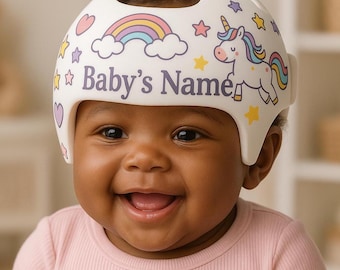 Unicorn Doc Band Decals: Baby Cranial Helmet Stickers