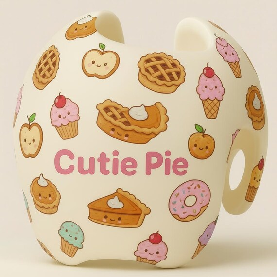 Cutie Pie, Desserts, Donuts, Ice Cream, Cranial Band Decals: Baby Helmet Stickers