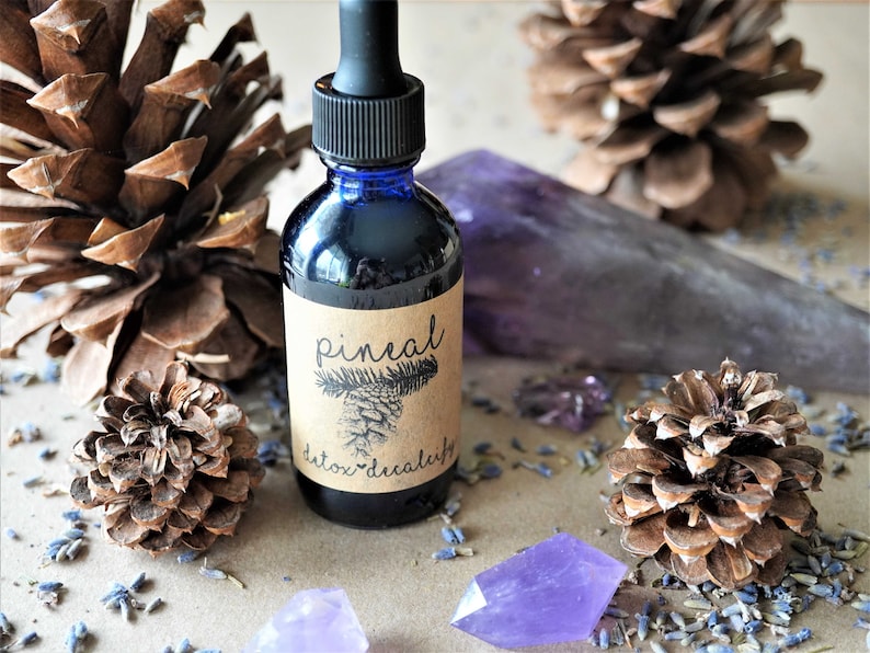 Pineal Detox Decalcify and Regenerate the Pineal Gland with Colloidal Gold, Crystalline Minerals, Potent Herbs, Flower & Gemstone Essences zdjęcie 1