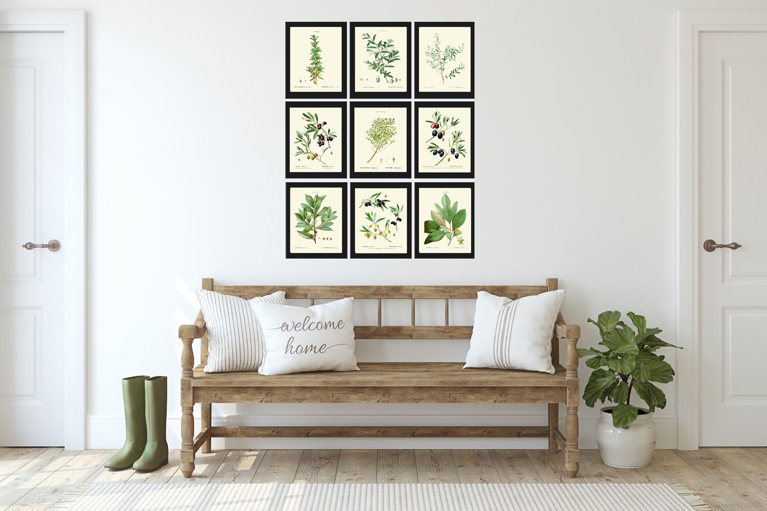 Herbs Spices Kitchen Wall Art Set of 9 Prints Beautiful Botanical Thime ...