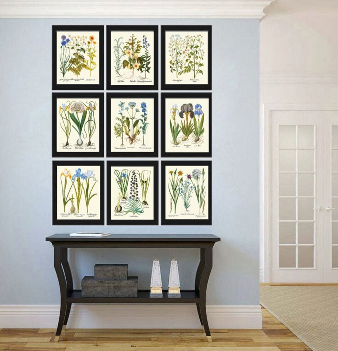 Wildflowers Botanical Prints Set Wall Art of 9 Beautiful Flowers ...