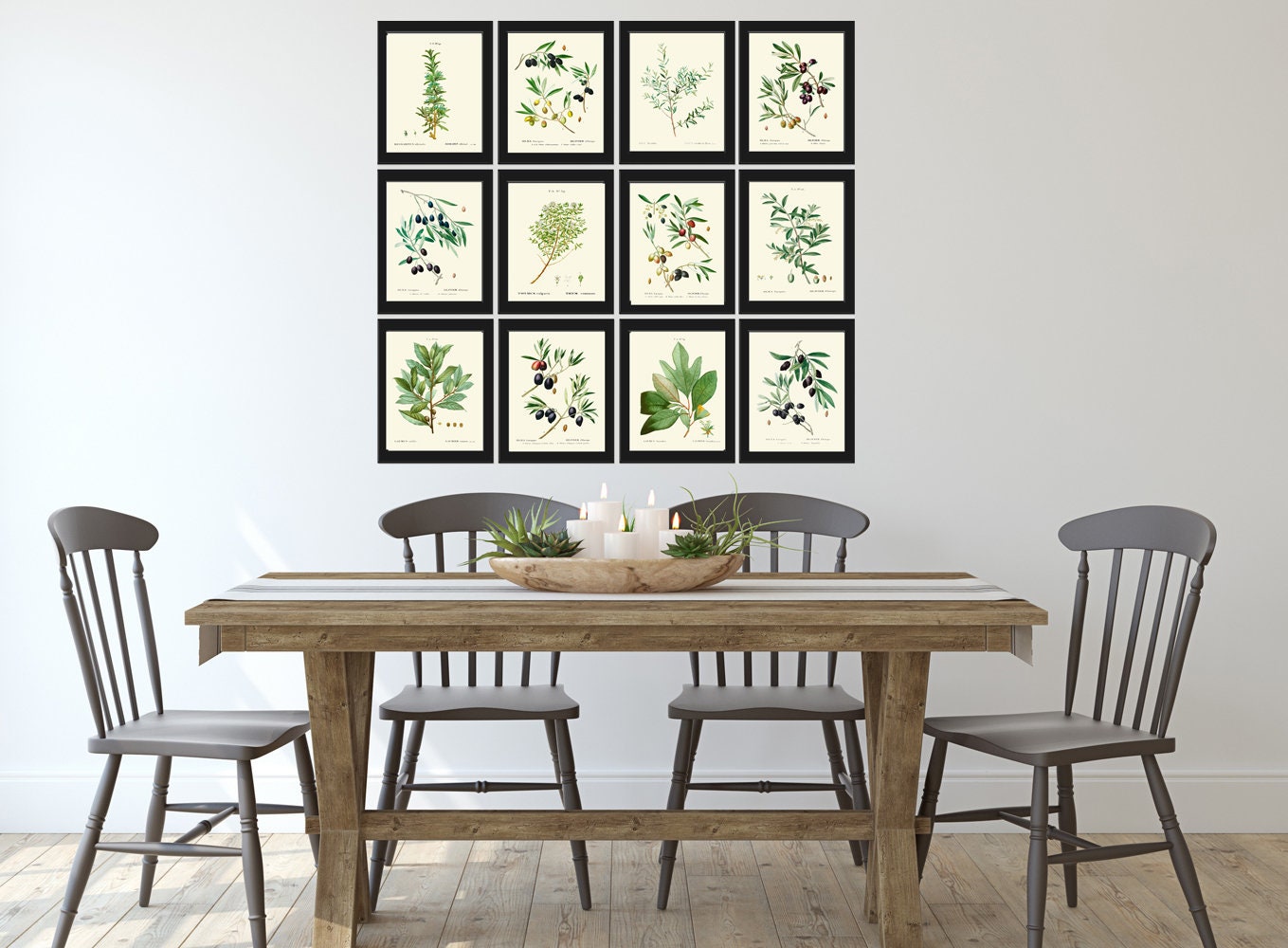 Herbs Botanical Wall Art Set of 12 Prints Beautiful Antique Vintage ...