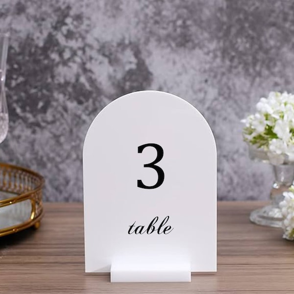Acrylic Arch Table Number Etsy