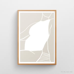 Poster Les Lignes No.3 Édition blanche | A4 A3 A2 | Wall Art Print | Wall decoration woman | Minimalist | Fashion | Female Art | Stripe