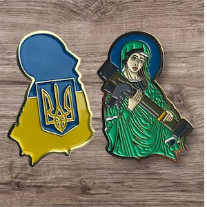 Ukraine Saint Javelin Coin -Visit of Ukraine Peace Summit challenge coin Secret Service Protection Detail Military and Police Challenge Coin