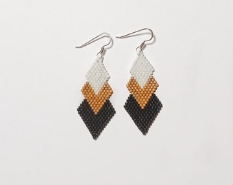 Handmade miyuki cascading earrings